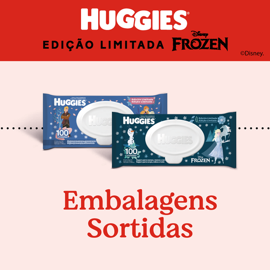 Lenço Umedecido Huggies Frozen - 100 unidades